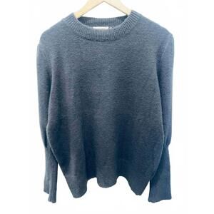 NEW ADORA women's puff shoulder sweater in grey